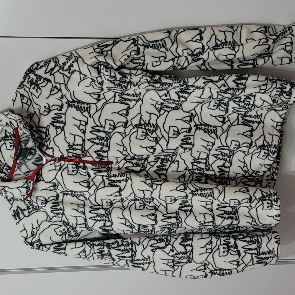 Eddie Bauer Women's Fleece Pullover with Bear Print
